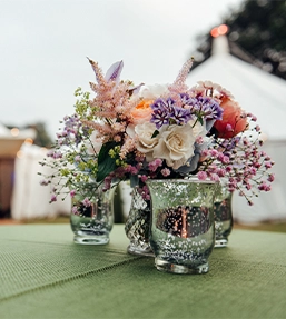 Flowers on table