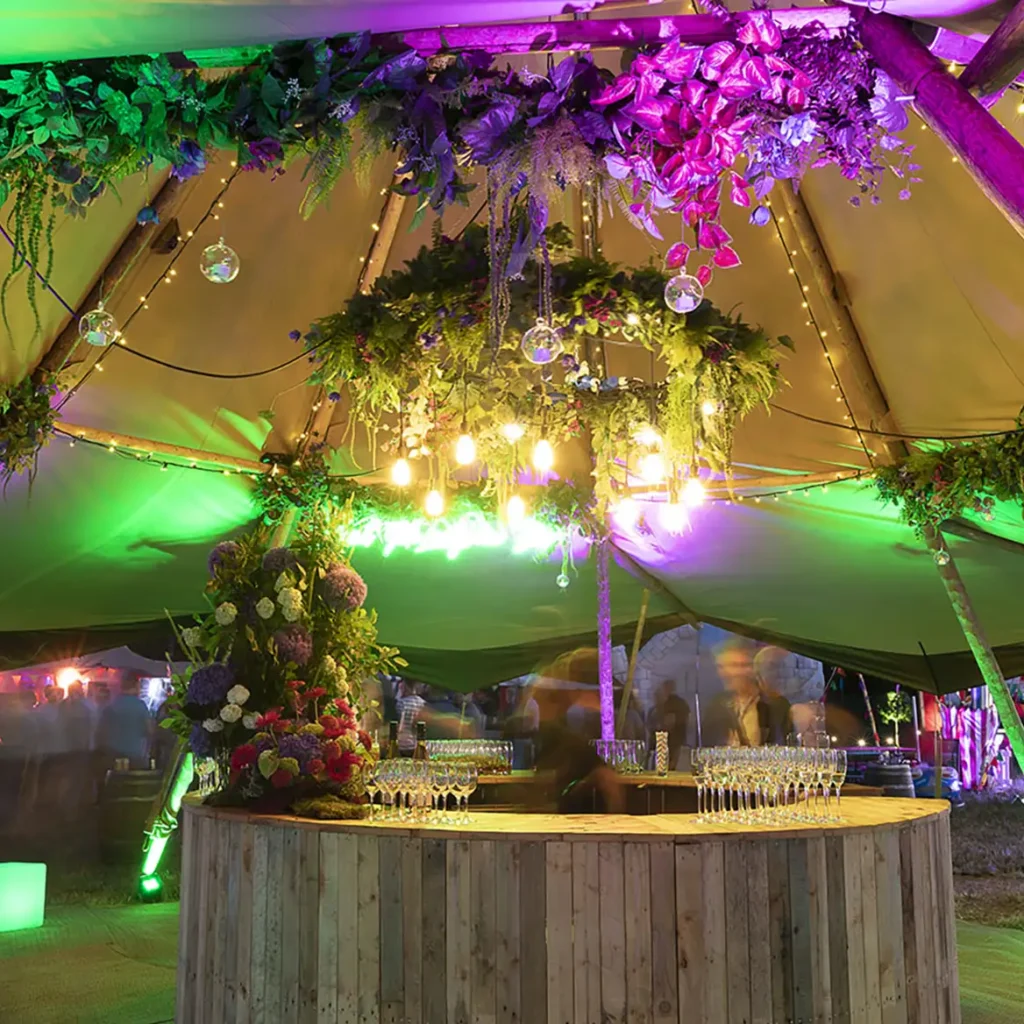 Summer festival bar