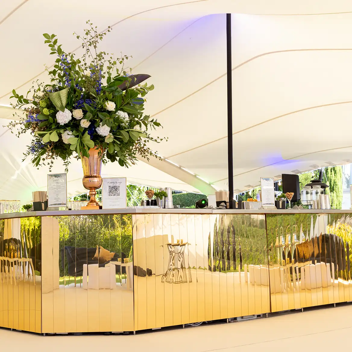 Golden themed bar