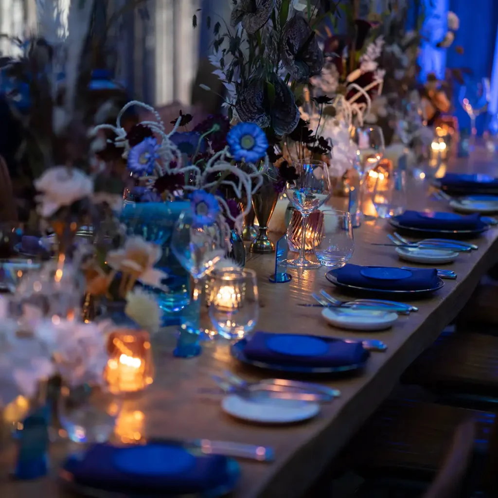 Table arrangement for celestial themed party