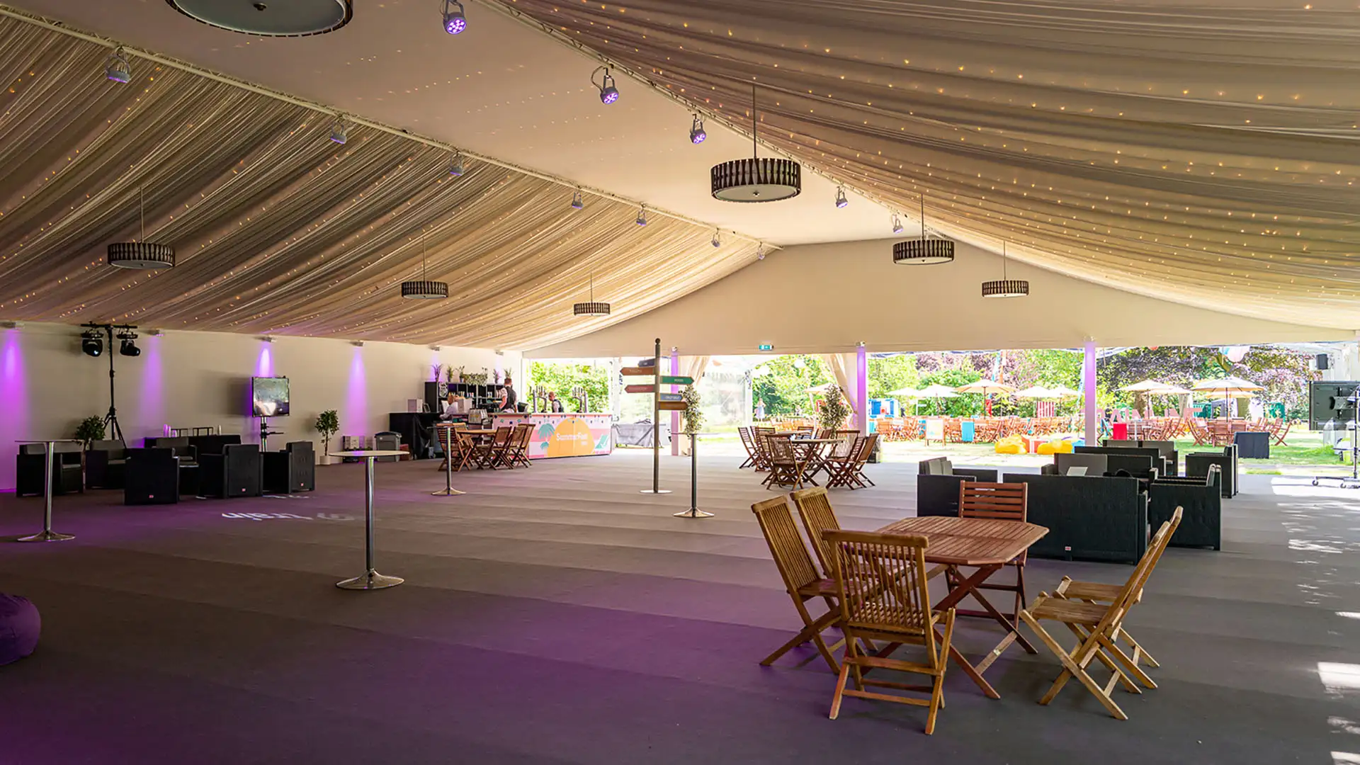 Marquee for summer festival