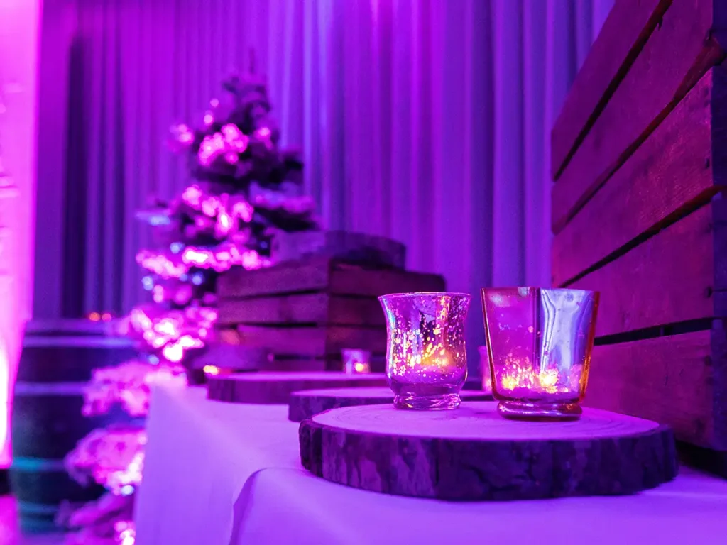 candles and tree