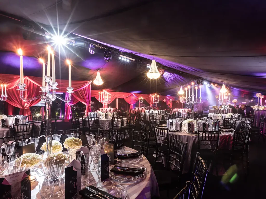 Glamourous 50th birthday marquee