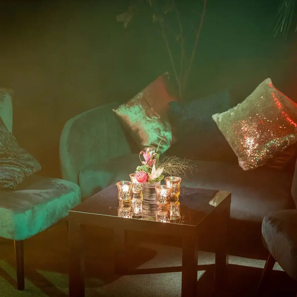 Dark green sofas