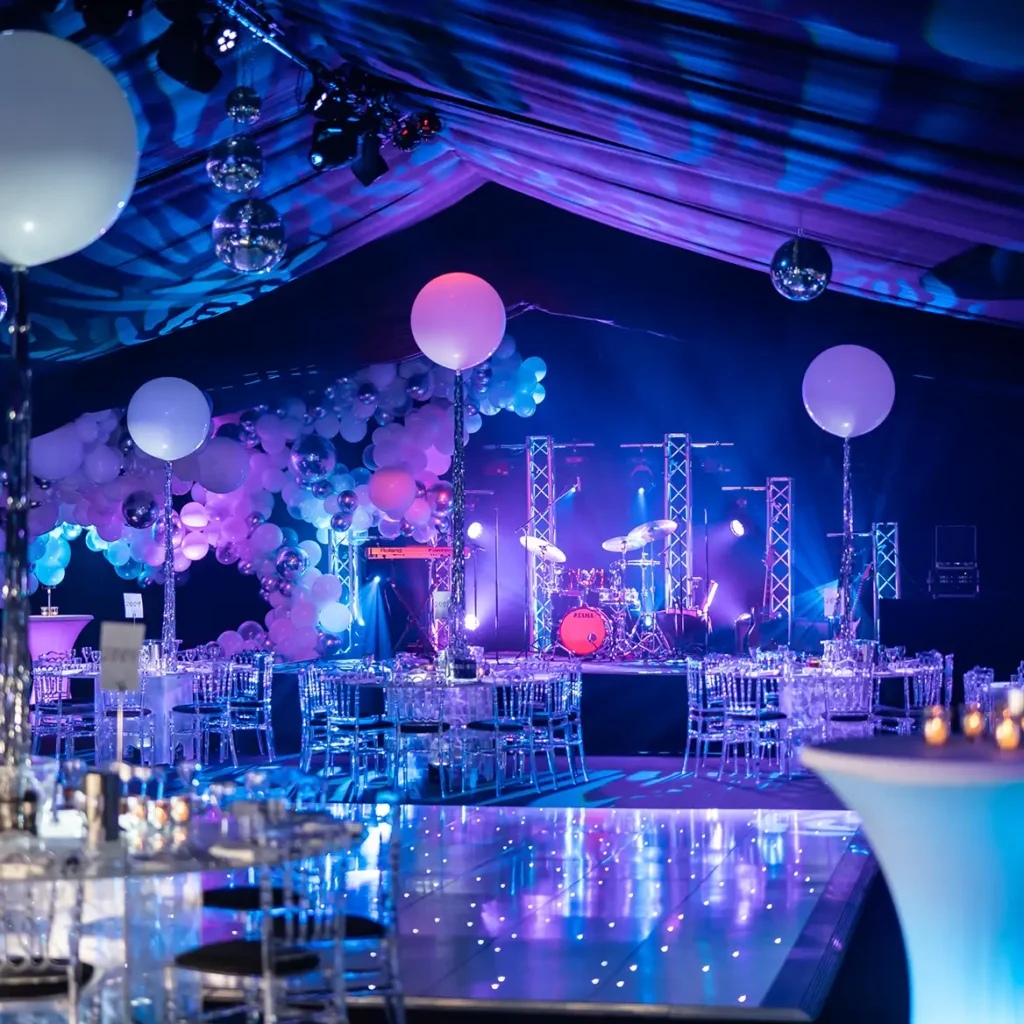 LED white starlit dancefloor