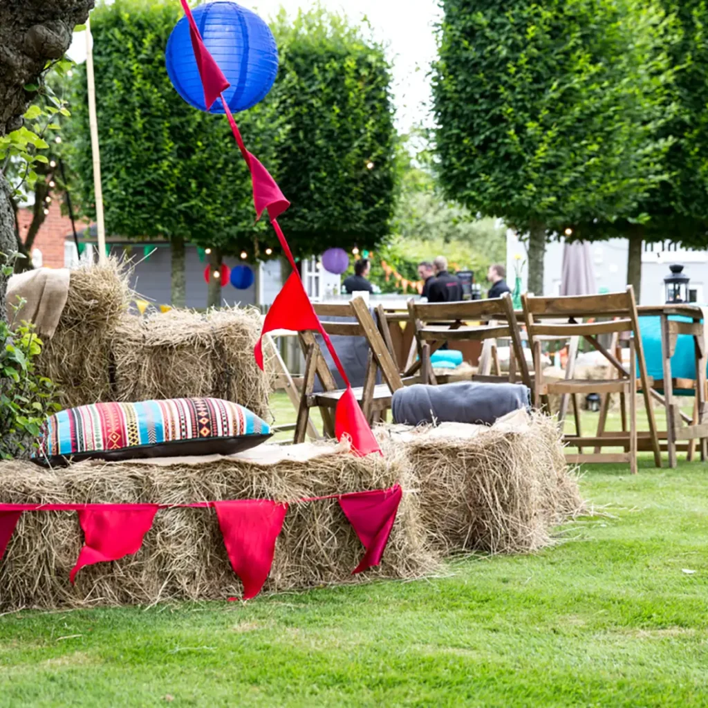 Rustic family garden party