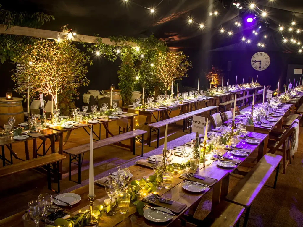 Garden themed 21st birthday marquee
