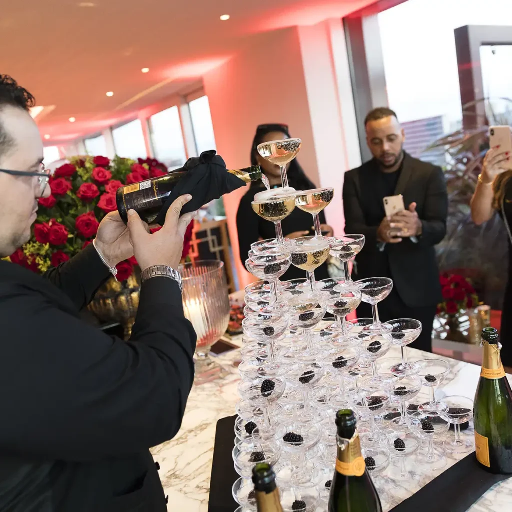 Champagne tower