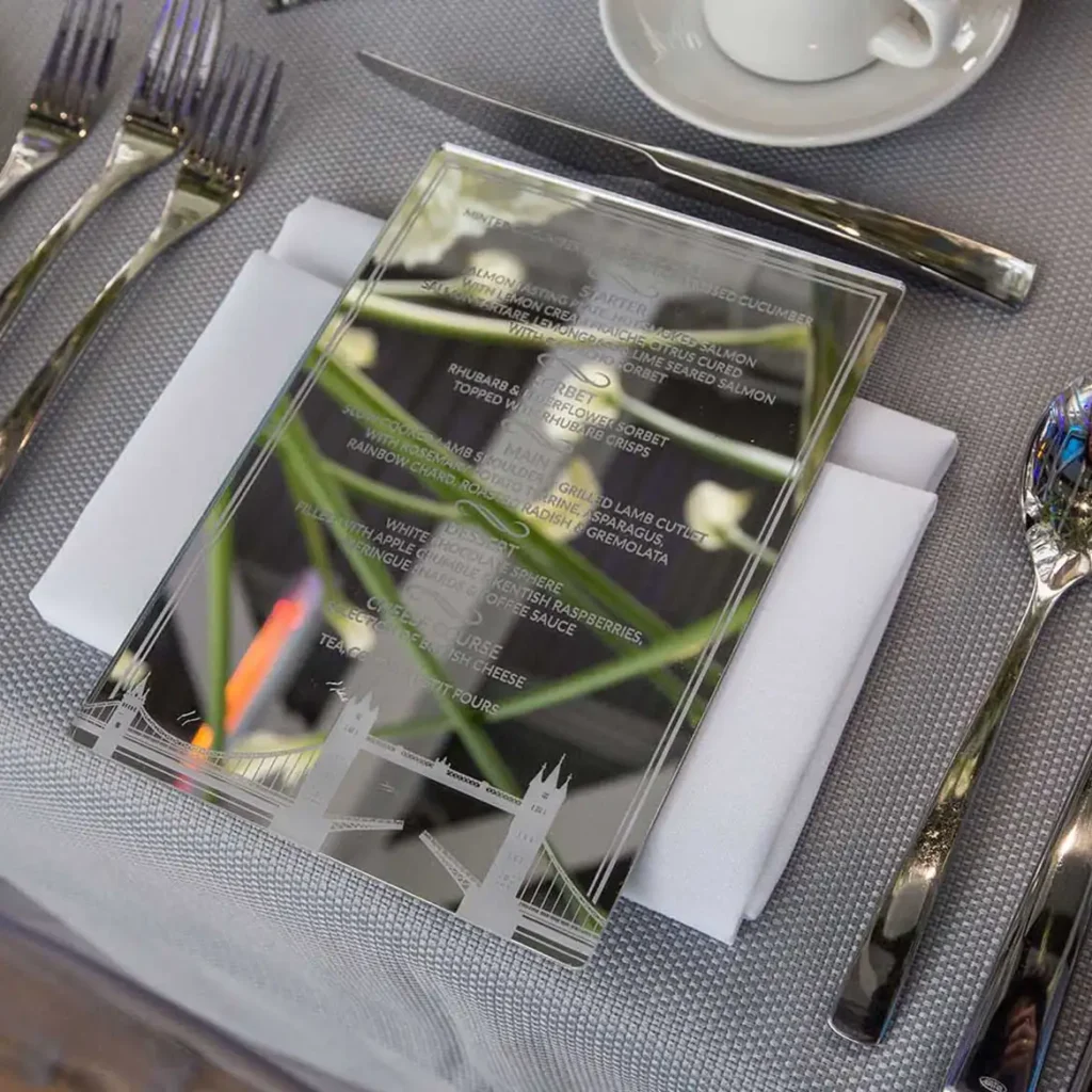 Mirrored menu