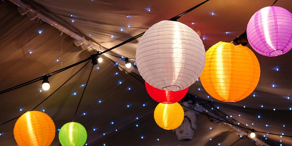 Event management Carnival themed decoration corporate party lanterns