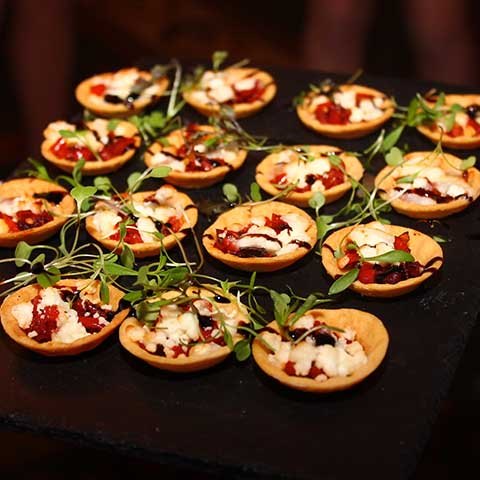 sweet 16 pink theme canapes