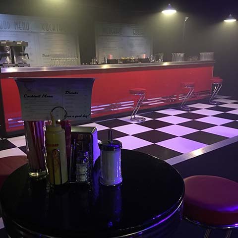 Back to the future themed 21st bar