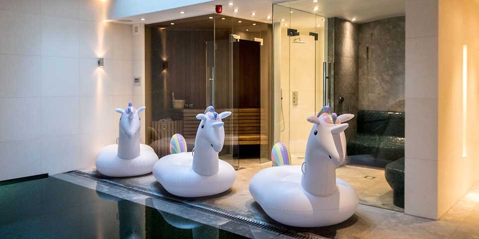 Unicorn inflatables for 12th birthday party