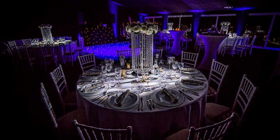 50th birthday crystal table centres