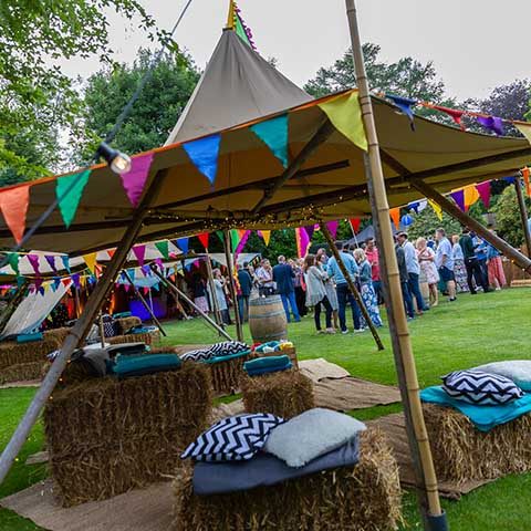 Festival themed 40th birthday party in Surrey