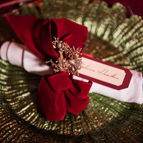 Luxury Christmas Party Place Setting in Central London