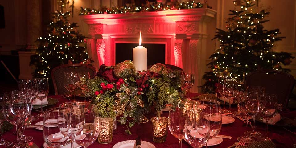 Luxury Christmas Party Table Setting in Central London