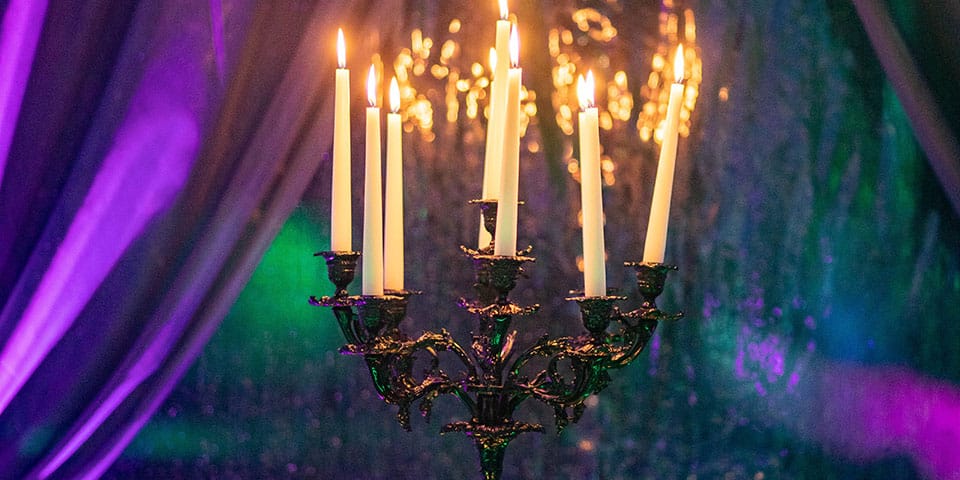 Candelabra: 40th birthday party