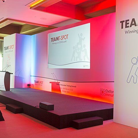 Stage set for internation event in spain by MGN events
