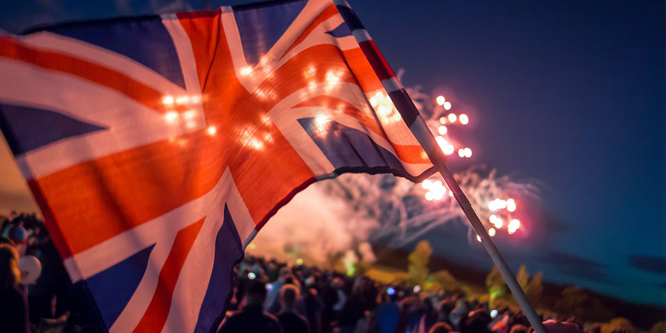 Union flag coronation party flag